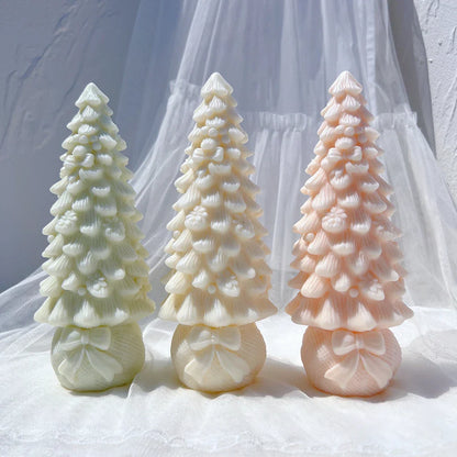 Bowknot Christmas Tree Silicone Candle Mould