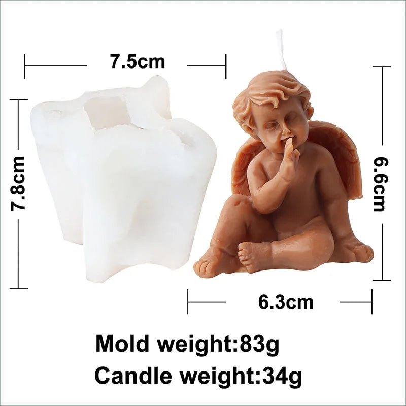 Cute Angel Theme Silicone Candle Mould