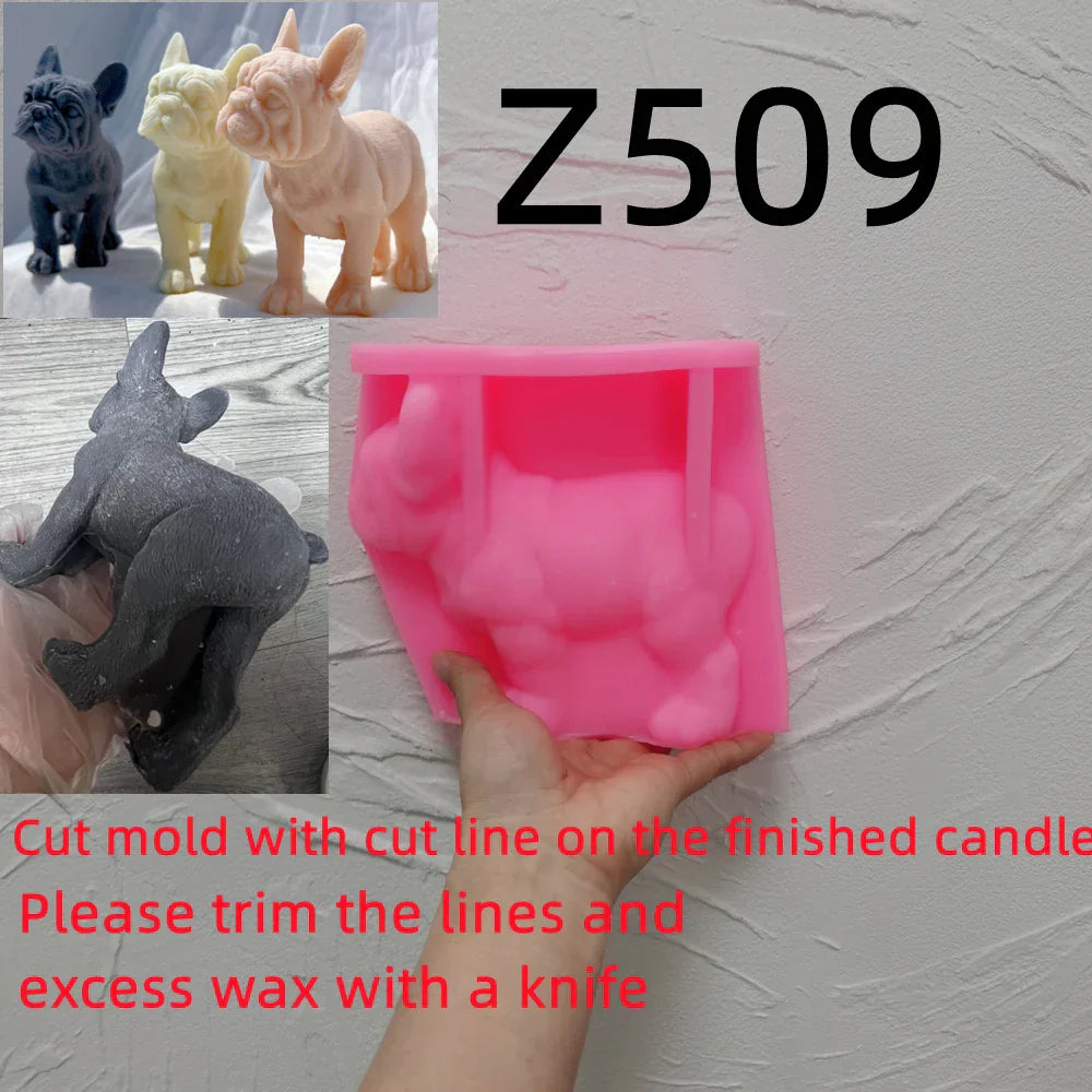 Standing French Bulldog Puppy Candle Mould