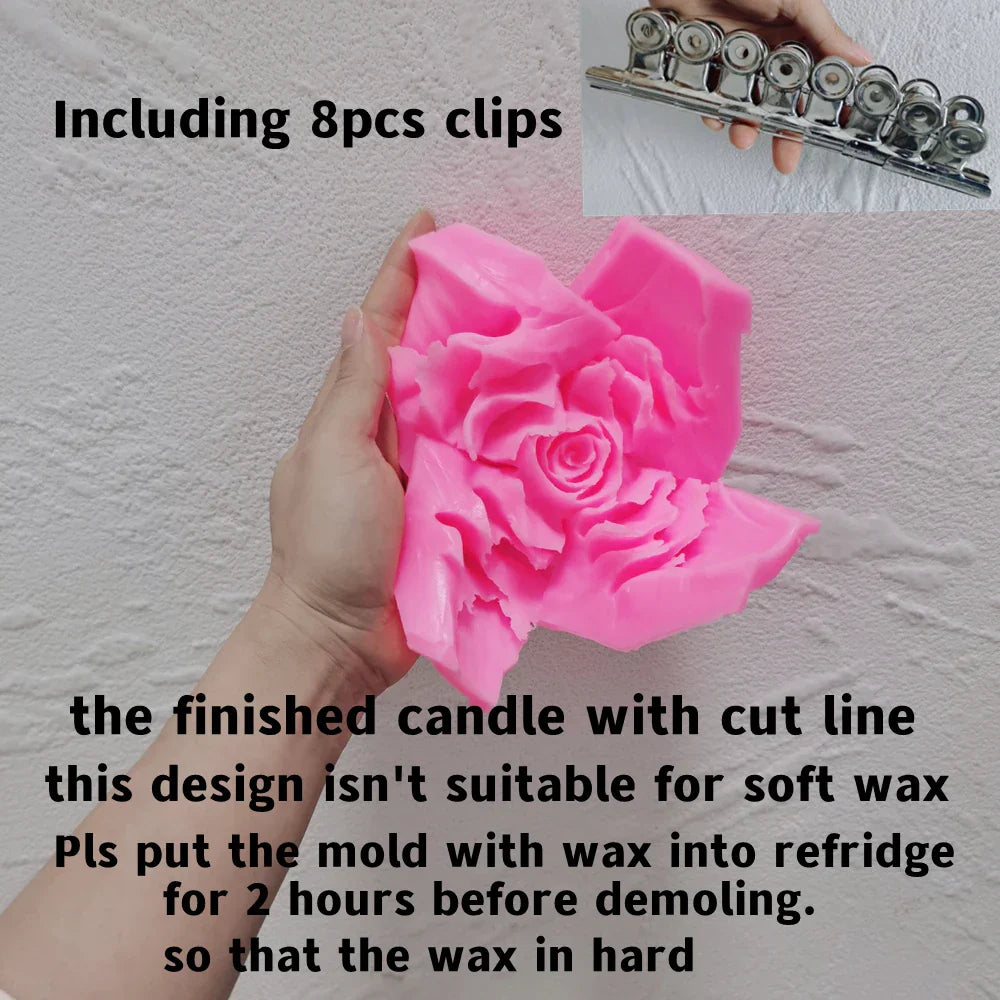Rose Flower Candle Silicone Mould