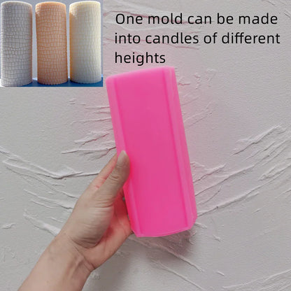 Paving Texture Pillar Candle Silicone Mould