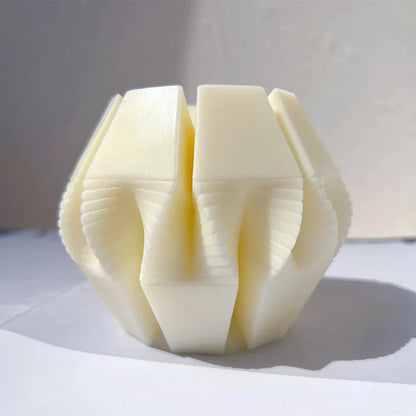 Geometric Wave Twirl Candle Silicone Mould