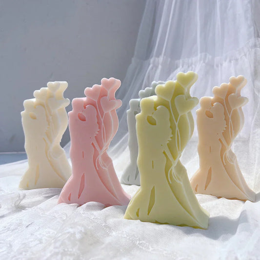Wedding Couple Kiss Candle Mould