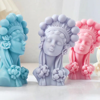 Pearl Girl Candle Mould for Handmade Candles