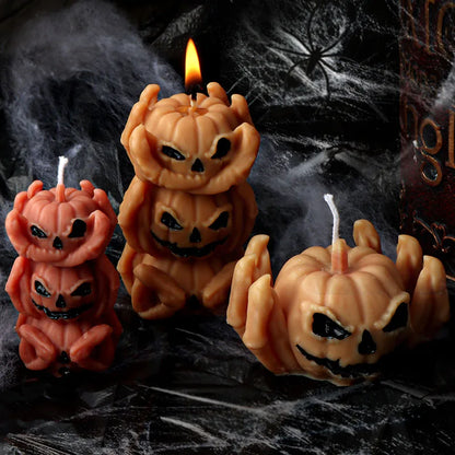Halloween Devil Pumpkin Skull Candle Mould
