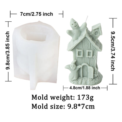 Halloween Spooky House Candle Silicone Moulds