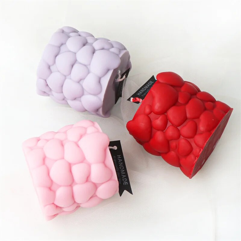 Romantic Heart Column Candle Mould