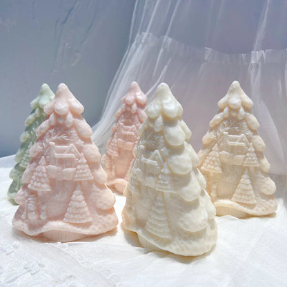 15CM Details Christmas Tree Silicone Candle Mould