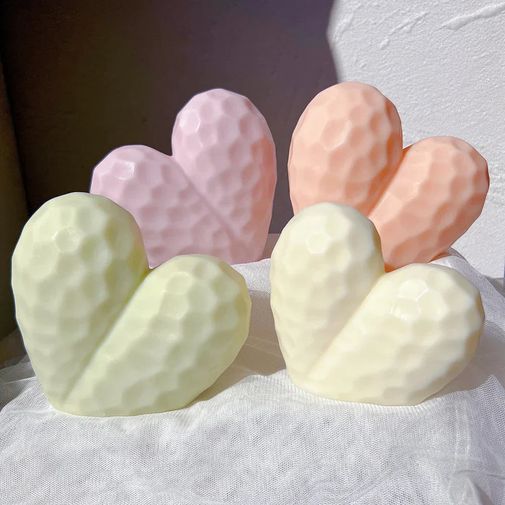 Valentine Day Gifts Diamond Heart Stand Shape Candles Moulds