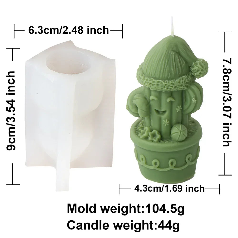 Christmas Cactus Silicone Candle Moulds