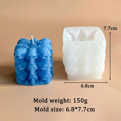Skull Pumpkin Rubik's Cube Candle Mould