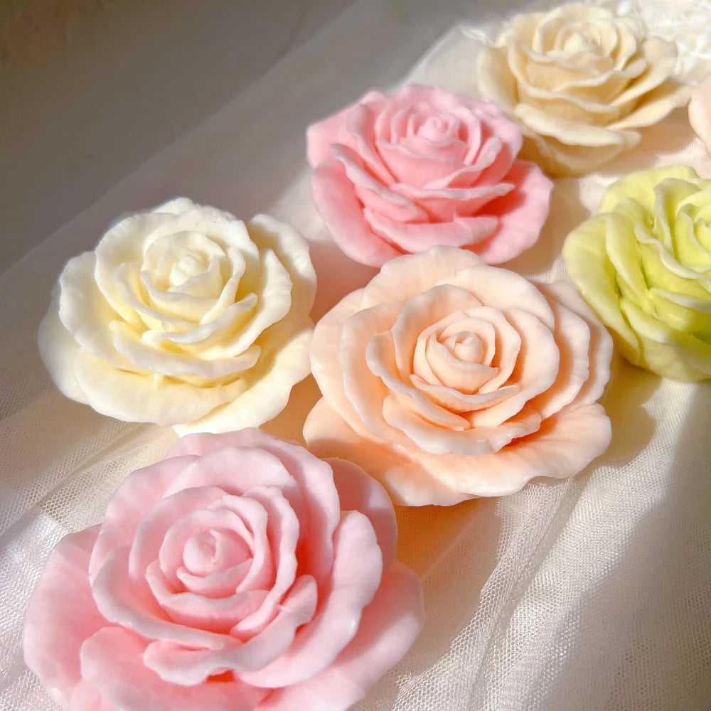 Rose Flower Candle Silicone Mould