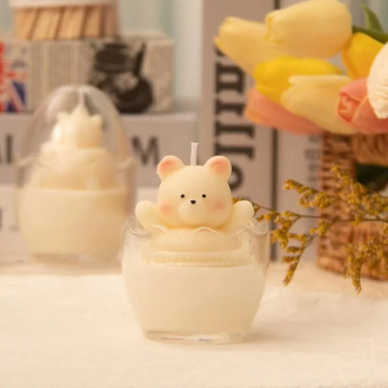 Cupcake Bear Silicone Candle Mould
