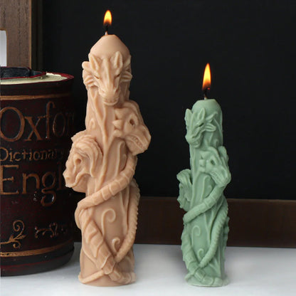 Dragon Head Pillar Candle Mould