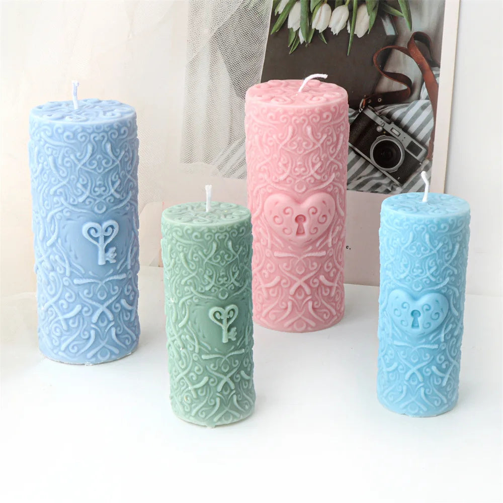 DIY Love Spiral Cylinder Candle Mould Nordic Decor