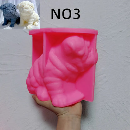 Puppy Candle Moulds Silicone
