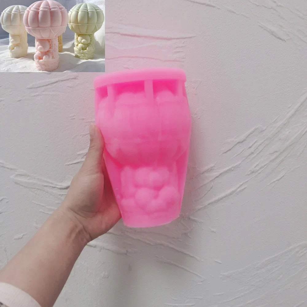 Teddy Bear in A Balloon Candle Mould