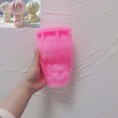 Teddy Bear in A Balloon Candle Mould