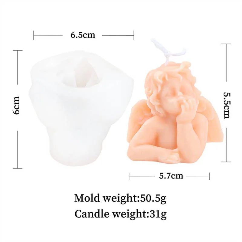 Cute Angel Theme Silicone Candle Mould