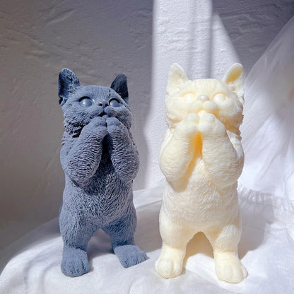 Standing Cat Candle Silicone Mould
