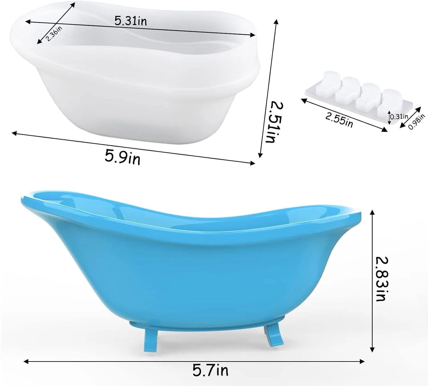 Bathtub Candle Vessel Silicone Mould