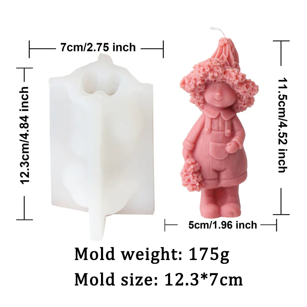 Lavender Hat Boy Candle Silicone Mould