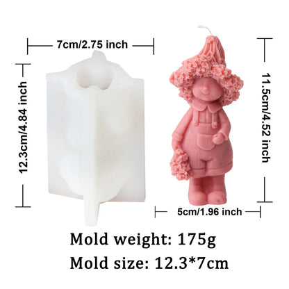 Lavender Hat Boy Candle Silicone Mould
