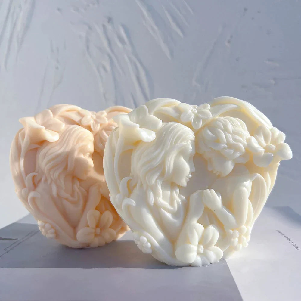 Greek Figurine Mother With Baby Silicone Candle Mould