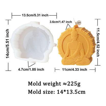 In Meditation Sakyamuni Silicone Candle Mould