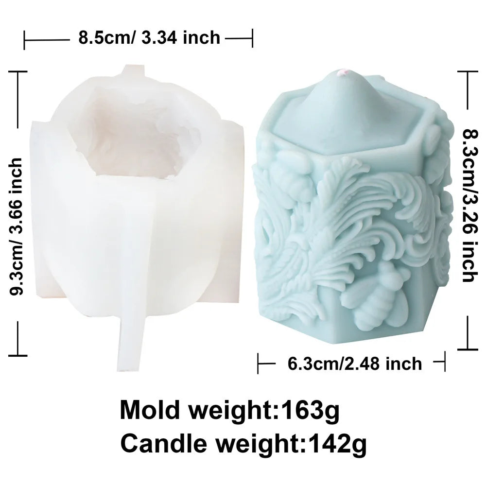 Honey Bee Blossom Pillar Candle Mould