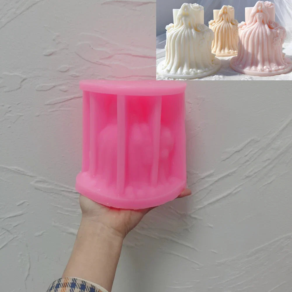Beautiful Girl Doll Cake Art Silicone Mould