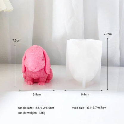 American Fuzzy Lop Rabbit Silicone Candle Mould