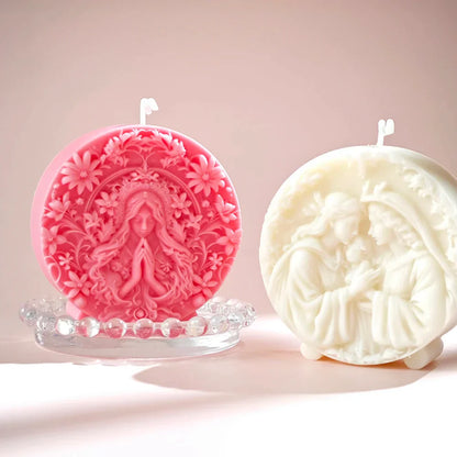 Praying Madonna and Jesus Family Candle Mould