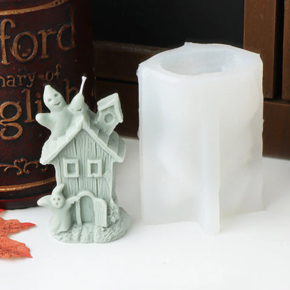 Halloween Spooky House Candle Silicone Moulds