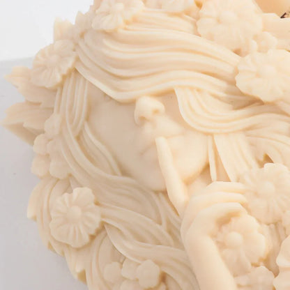 Floral Hair Silent Goddess Candle Silicone Mould