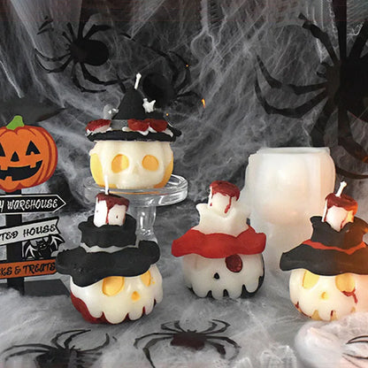 3D Evil Pumpkin Candle Mould