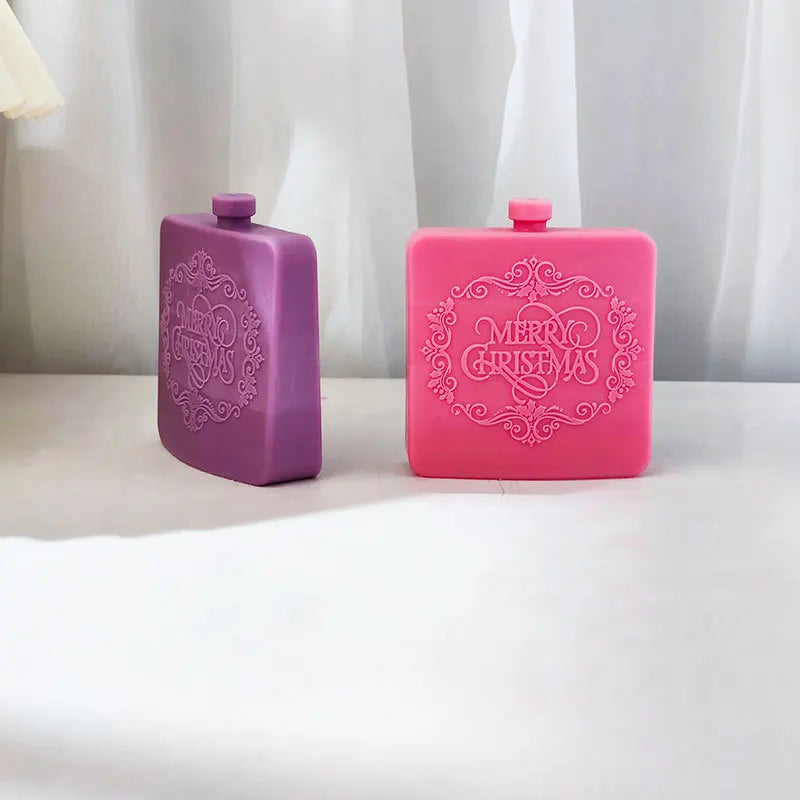 Festive Christmas Perfume Bottle Candle Mould