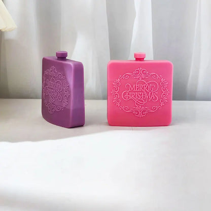 Festive Christmas Perfume Bottle Candle Mould