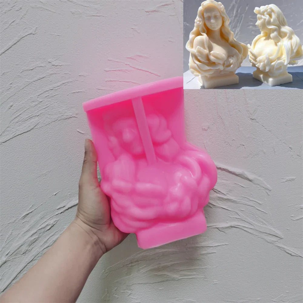 Curls & Flames Candle Silicone Mould