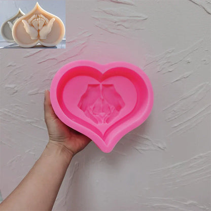 Cherished Baby Feet in Hands Candle Mould