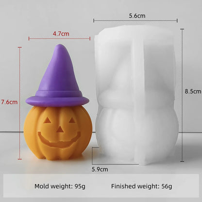 Halloween Witch Hat Pumpkin Silicone Mould