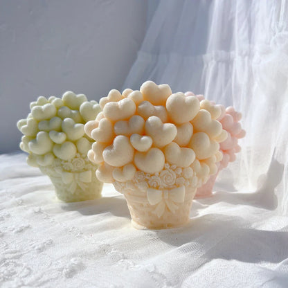 Heart Balloon Basket Candle Mould