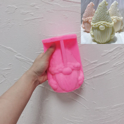 Knitted Christmas Gnome Candle Mould