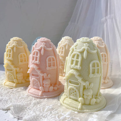 Easter Egg House Candle Silicone Mould