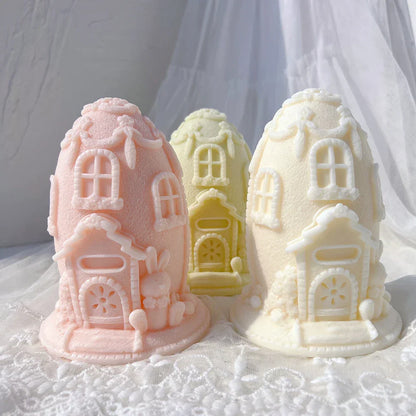 Easter Egg House Candle Silicone Mould