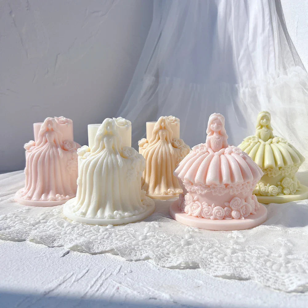 Beautiful Girl Doll Cake Art Silicone Mould