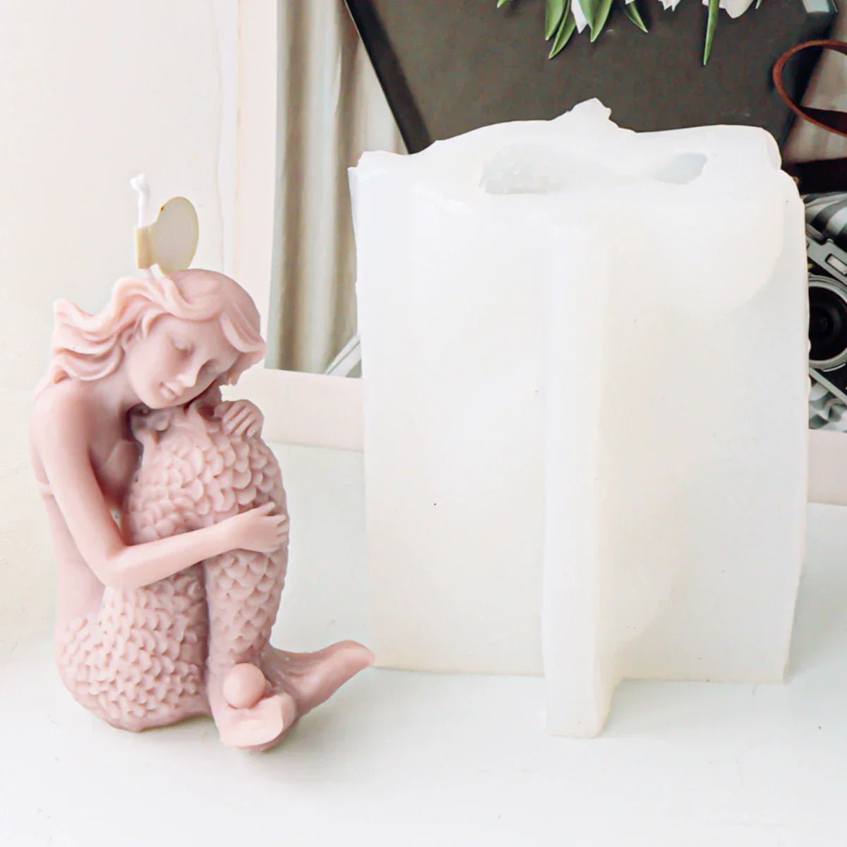 Delicate Mermaid Shape Silicone Candle Mould