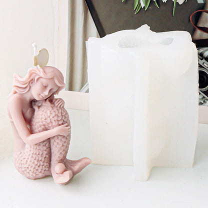 Delicate Mermaid Shape Silicone Candle Mould