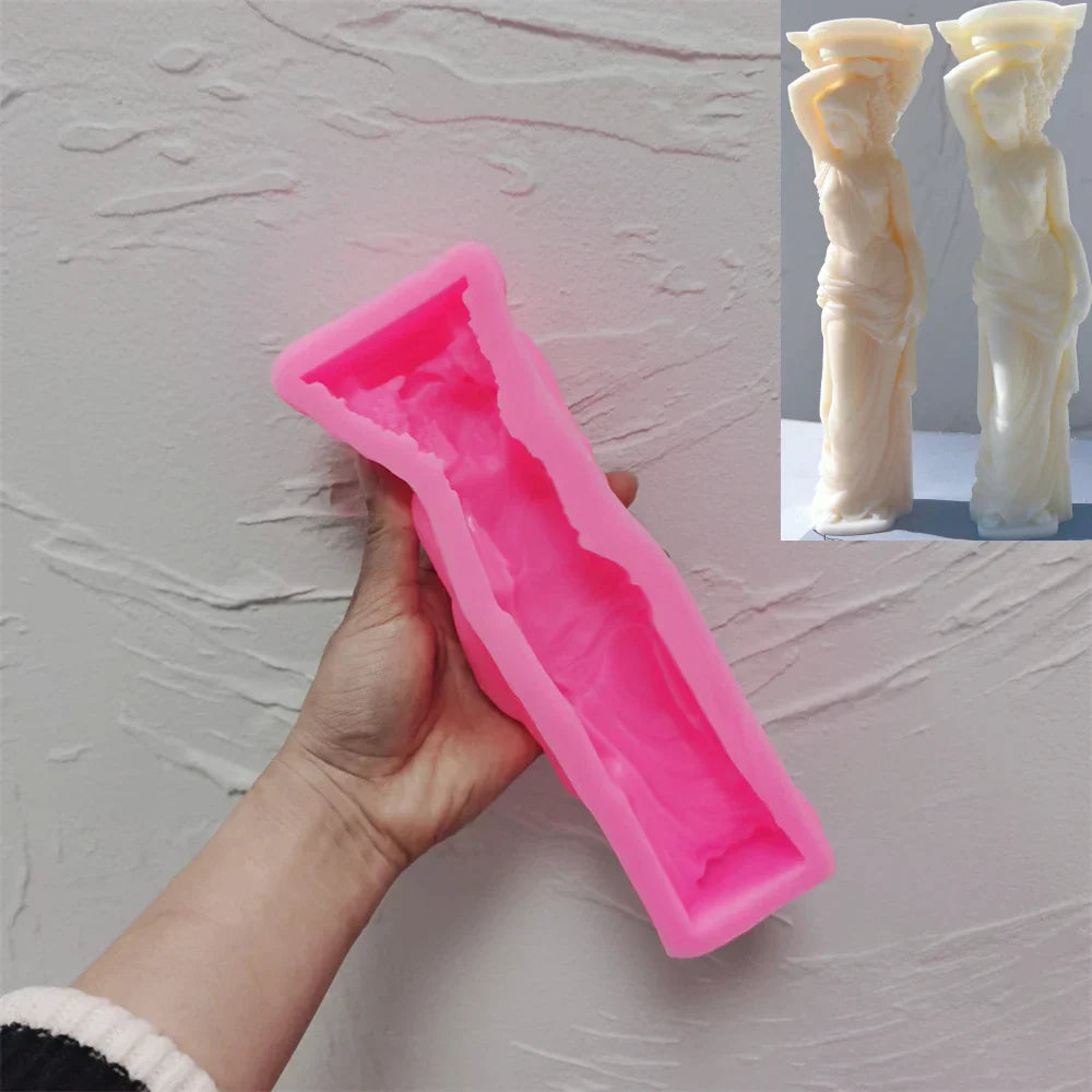 Caryatid Statue Candle Mould