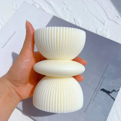 Twist Ribbed Twirl Pillar Candle Mould